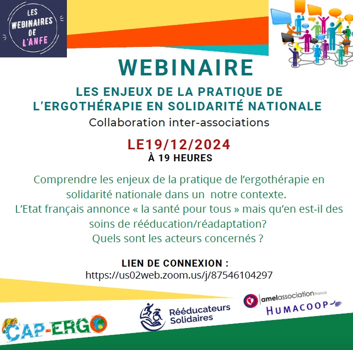 Webinaire avec l'association Cap Ergo 19 décembre 2024 à 19h