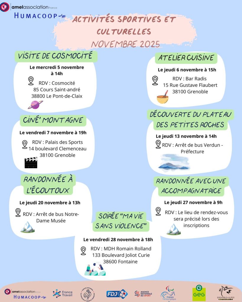 Sport et culture avec Humacoop-Amel France - Novembre 2025