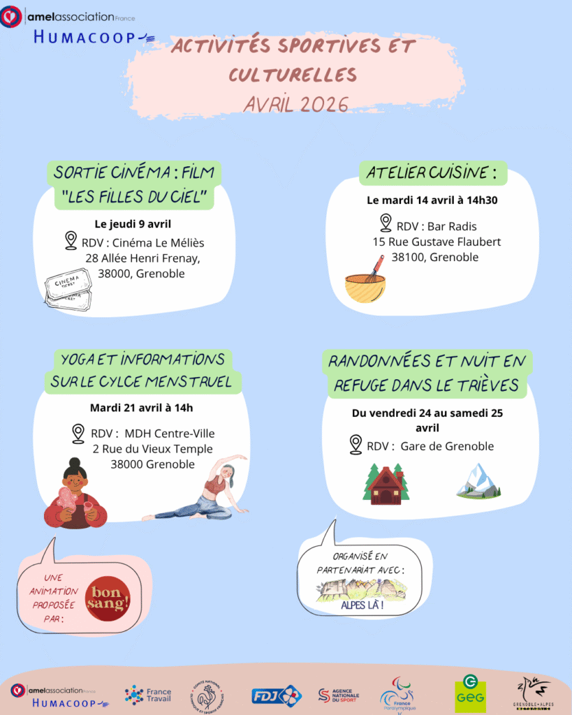Sport et culture avec Amel France - Avril 2026