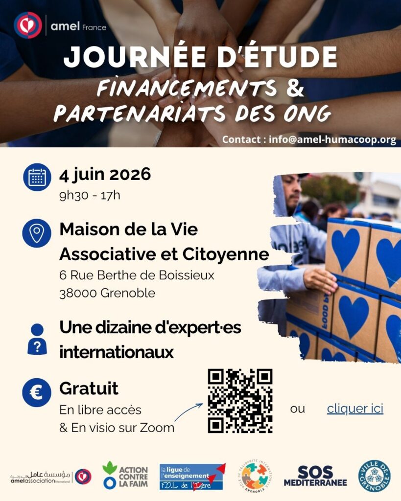 Journée d’étude  - Financements des ONG de solidarité : 4 juin 2026 à 9h30, Maison de la Vie Associative et Citoyenne