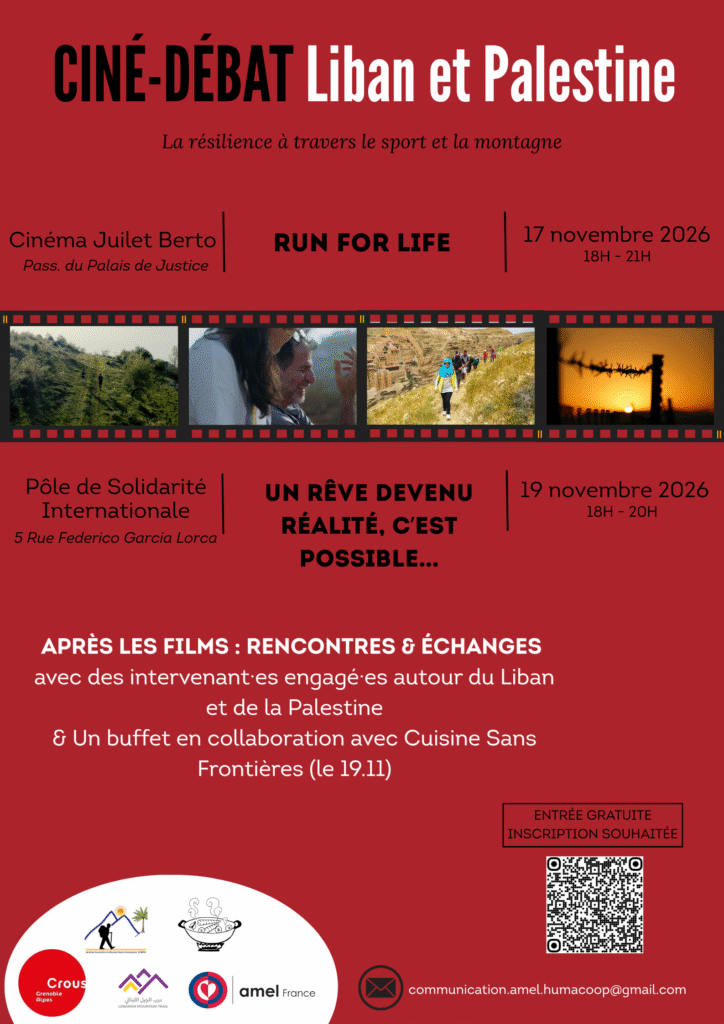 Ciné-débat : Liban et Palestine 17 et 19 novembre 2026